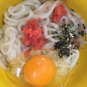 ★☆明太子のせ釜玉うどん～☆★